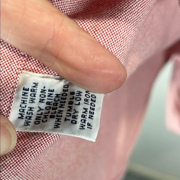 Ralph Lauren Pink Casual Classic Fit Button Down Men Shirt 17.5 - Picture 8 of 9